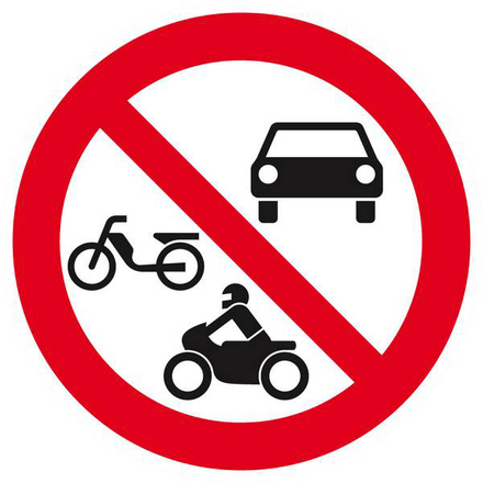 Panneau rigide INTERDIT AUX VEHICULES MOTORISES D.80mm TALIAPLAST - 624296