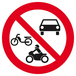 Panneau rigide INTERDIT AUX VEHICULES MOTORISES D.80mm TALIAPLAST - 624296