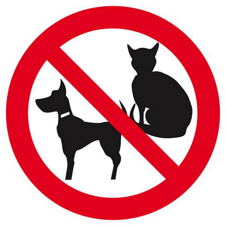 INTERDIT AUX ANIMAUX (PICTOS) D.80mm TALIAPLAST - 624299