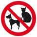 INTERDIT AUX ANIMAUX (PICTOS) D.80mm TALIAPLAST - 624299