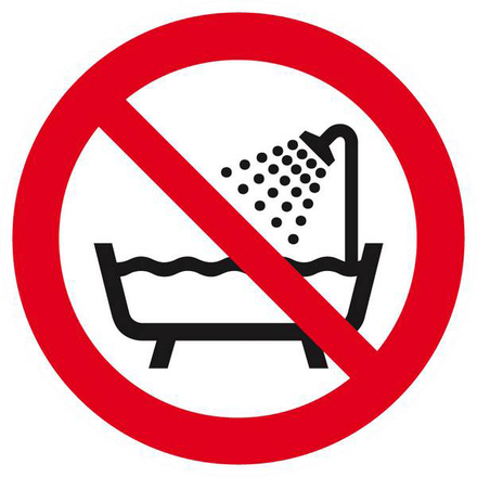 PANNEAU NE PAS UTILISER DANS UNE BAIGNOIRE / UNE DOUCHE D.80mm TALIAPLAST - 624307