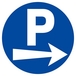 PARKING FLECHE A DROITE D.80mm TALIAPLAST - 624522