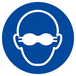 Panneau rigide LUNETTES DE PROTECTION OPAQUES OBLIGATOIRES D.80mm TALIAPLAST - 624591