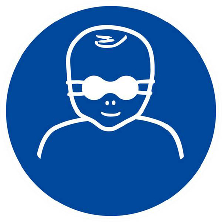 PROTECTION OPAQUE DES YEUX OBLIGAT. P/ ENFANTS D.80mm TALIAPLAST - 624596