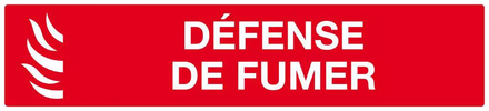 DEFENSE DE FUMER (INCENDIE) 330x75mm TALIAPLAST - 625118