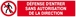 Panneau rigide DEFENSE D'ENTRER SANS AUTORISATION DIRECTE 330x75mm TALIAPLAST - 625205
