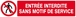 Panneau rigide ENTREE INTERDITE SANS MOTIF DE SERVICE 330x75mm TALIAPLAST - 625206