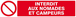 INTERDIT AUX NOMADES ET CAMPEURS 330x75mm TALIAPLAST - 625211