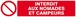 INTERDIT AUX NOMADES ET CAMPEURS 330x75mm TALIAPLAST - 625211