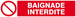 BAIGNADE INTERDITE 330x75mm TALIAPLAST - 625218
