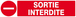 SORTIE INTERDITE 330x75mm TALIAPLAST - 625224