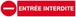 Panneau rigide ENTREE INTERDITE 330x75mm TALIAPLAST - 625225