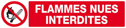 FLAMMES NUES INTERDITES 330x75mm TALIAPLAST - 625226