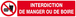 INTERDICTION DE MANGER OU DE BOIRE 330x75mm TALIAPLAST - 625229
