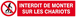 Panneau rigide INTERDIT DE MONTER SUR LES CHARIOTS 330x75mm TALIAPLAST - 625230