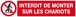 Panneau rigide INTERDIT DE MONTER SUR LES CHARIOTS 330x75mm TALIAPLAST - 625230