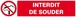 INTERDIT DE SOUDER 330x75mm TALIAPLAST - 625232