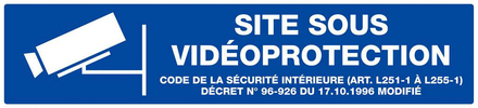 SITE SOUS VIDEOPROTECTION 330x75mm TALIAPLAST - 625237