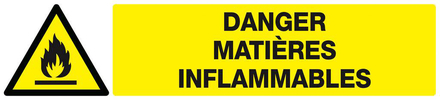 DANGER, MATIERES INFLAMMABLES 330X75mm TALIAPLAST - 625303