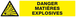 DANGER, MATIERES EXPLOSIVES 330X75mm TALIAPLAST - 625312