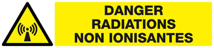 DANGER, RADIATIONS NON IONISANTES 330X75mm TALIAPLAST - 625315