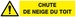 Panneau rigide DANGER CHUTE DE NEIGE DU TOIT 330x75mm TALIAPLAST - 625320