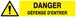 Panneau rigide DANGER DEFENSE D'ENTRER 330x75mm TALIAPLAST - 625325