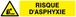 PANNEAU DANGER RISQUE D' ASPHYXIE 330X75MM TALIAPLAST - 625329