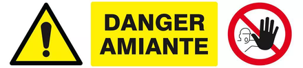 PANNEAU ACCES FORMELLEMENT INTERDIT/DANGER AMIANTE 330X75MM TALIAPLAST - 625332