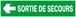 PANNEAU SORTIE DE SECOURS FLECHE A GAUCHE 330X75MM TALIAPLAST - 625414