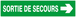 PANNEAU SORTIE DE SECOURS FLECHE A DROITE 330X75MM TALIAPLAST - 625415