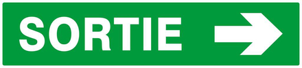 PANNEAU SORTIE FLECHE A DROITE 330X75MM TALIAPLAST - 625417