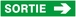 PANNEAU SORTIE FLECHE A DROITE 330X75MM TALIAPLAST - 625417