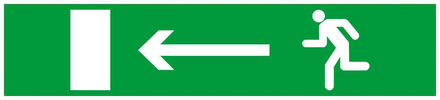 PANNEAU EVACUATION VERS SORTIE GAUCHE 330X75MM TALIAPLAST - 625423