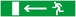 PANNEAU EVACUATION VERS SORTIE GAUCHE 330X75MM TALIAPLAST - 625423