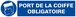 PANNEAU PORT DE LA COIFFE OBLIGATOIRE 330X75MM TALIAPLAST - 625502