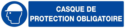 PANNEAU CASQUE DE PROTECTION OBLIGATOIRE 330X75MM TALIAPLAST - 625503