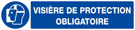 PANNEAU VISIERE DE PROTECTION OBLIGATOIRE 330X75MM TALIAPLAST - 625514