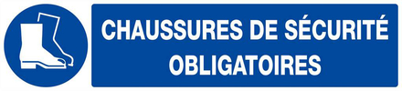 PANNEAU CHAUSSURES DE SECURITE OBLIGATOIRES 330X75MM TALIAPLAST - 625518