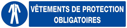 PANNEAU VETEMENTS DE PROTECTION OBLIGATOIRES 330X75MM TALIAPLAST - 625519