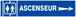 PANNEAU ASCENSEUR FLECHE A DROITE 330X75MM TALIAPLAST - 625603