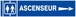PANNEAU ASCENSEUR FLECHE A DROITE 330X75MM TALIAPLAST - 625603
