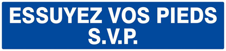 PANNEAU ESSUYEZ VOS PIEDS S.V.P 330X75MM TALIAPLAST - 625617