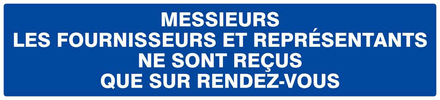 PANNEAU FOURNISSEURS & REPRESENTANTS RECUS SUR R.ØV 330X75MM TALIAPLAST - 625638