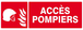 PANNEAU ACCES POMPIERS 330X120MM TALIAPLAST - 626105