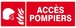 PANNEAU ACCES POMPIERS 330X120MM TALIAPLAST - 626105