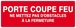 PANNEAU PORTE COUPE-FEU (+ TEXTE) 330X120MM TALIAPLAST - 626121
