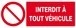 PANNEAU INTERDIT A TOUT VEHICULE 330X120MM TALIAPLAST - 626212