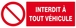 PANNEAU INTERDIT A TOUT VEHICULE 330X120MM TALIAPLAST - 626212