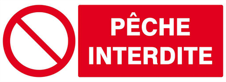 PANNEAU PECHE INTERDITE 330X120MM TALIAPLAST - 626215